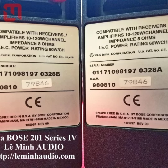 Loa Bose 201 Series IV đến từ US